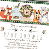 Tribal Animal Native Indian Baby Dusche Einladung