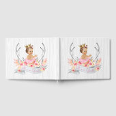 Tribal Antler Boho Princess Baby Showbook Gästebuch (Voll)