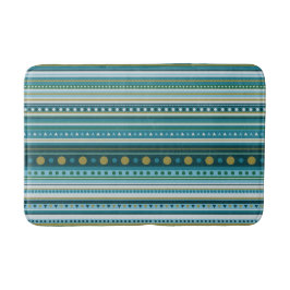 Tribal Aquamarin Blue Green Stripes Muster Bath Ma Badematte