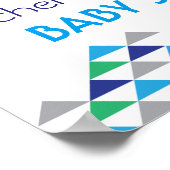 Tribal & Arrow Baby Boy Dusche Willkommenspender Poster (Ecke)