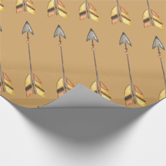 Tribal Arrow Baby Dusche Geschenkpapier (Ecke)