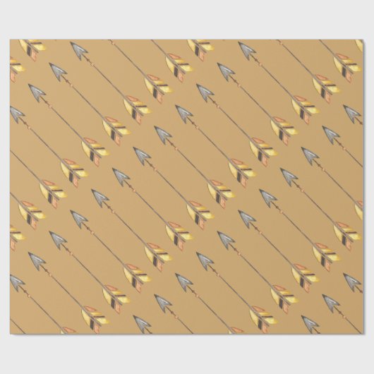 Tribal Arrow Baby Dusche Geschenkpapier (Flach)