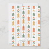 Tribal Arrow Baby Dusche Neutrale Einladung (Rückseite)