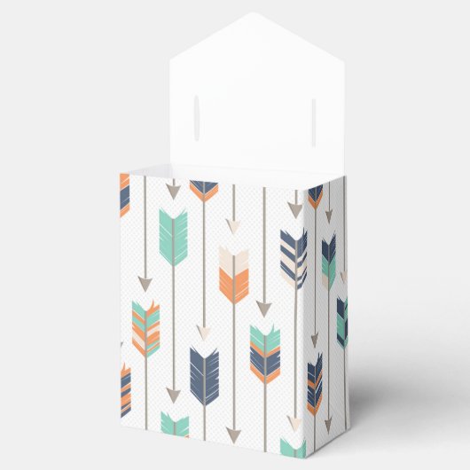 Tribal Arrow Blue Orange Green Fevor Box Geschenkschachtel (Geöffnet)