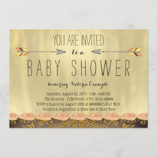 Tribal Arrow Boy Baby Dusche Einladung