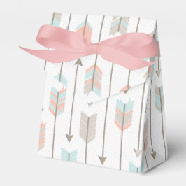 Tribal Arrow Gray Pink Blue Favor Box Geschenkschachtel