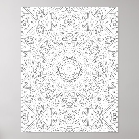 Tribal Arrow Mandala Malbuch Intricate Kunst Poster (Vorne)