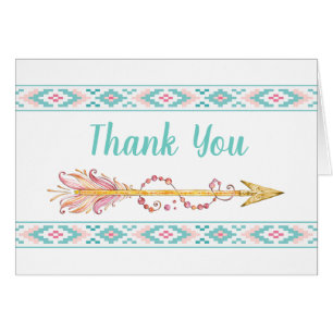 Tribal Arrow Teepe Dankeschön-Karten