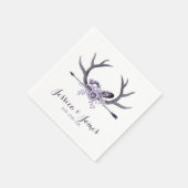 Tribal Arrow und Antlers Lila Serviette (Ecke)