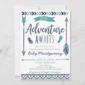 Tribal Arrows Adventure Boy Baby Shower Einladung (Vorderseite)