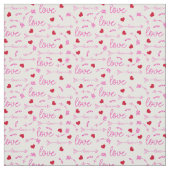 Tribal Arrows and Red Liebe Hearts Boho Valentines Stoff (Muster)