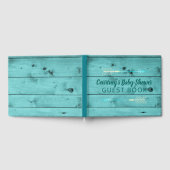 Tribal Arrows Baby Boy Rustic Aquamarin Baby Showe Gästebuch (Voll)