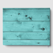 Tribal Arrows Baby Boy Rustic Aquamarin Baby Showe Gästebuch (Rückseite)