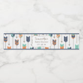 Tribal Arrows Baby Dusche oder Birthday Blue Green Wasserflaschenetikett (Einzelnes Label)