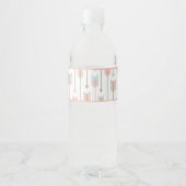 Tribal Arrows Baby Dusche oder Geburtstagsflasche Wasserflaschenetikett (Rückseite)