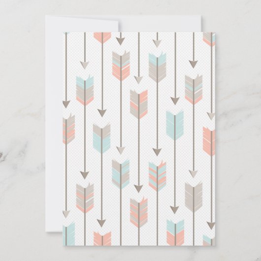 Tribal Arrows Baby Shower Einladung (Rückseite)