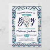 Tribal Arrows Baby Shower Invitation, Es ist ein J Einladung (Vorderseite)