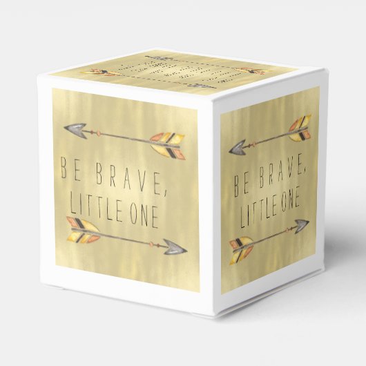 Tribal Arrows Be Brave Baby Shows Geschenkschachtel (Rückseite)