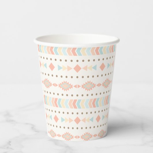 Tribal Arrows Boho Party Paper Cup Pappbecher (Rückseite)