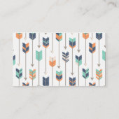 Tribal Arrows Boy Baby Shower Diaper Raffle Ticket Begleitkarte (Rückseite)