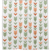 Tribal Arrows Muster Pastellfarben Duschvorhang (Vorderseite)