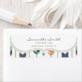 Tribal Arrows Orange Blue und Grau Rücksendeadress (Insitu)