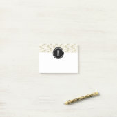 Tribal Arrows | Schwarze Monogramm Post-it Klebezettel (Auf Schreibtisch)