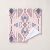 Tribal Arrows, Slate Blue, Blush Pink, Terracotta Badhandtuch Set (Waschlappen)