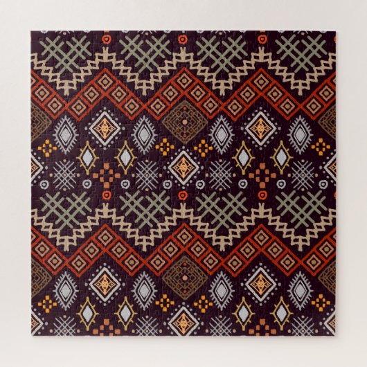 Tribal Art Boho Geometric Print Puzzle (Vertikal)