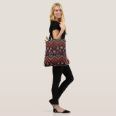 Tribal Art Boho Geometric Print Tasche (Am Model)