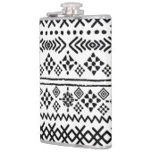Tribal Art Boho: geometrisch nahtlos. Flachmann (Links)