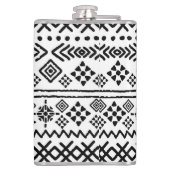 Tribal Art Boho: geometrisch nahtlos. Flachmann (Rückseite)
