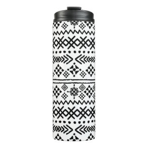 Tribal Art Boho: geometrisch nahtlos. Thermosbecher