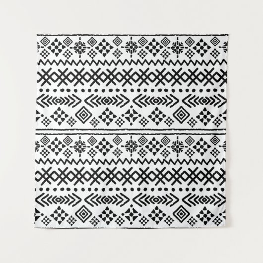 Tribal Art Boho: geometrisch nahtlos. Wandteppich (Vorderseite)