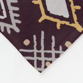 Tribal Art boho nahtloses Muster Fleecedecke (Ecke)