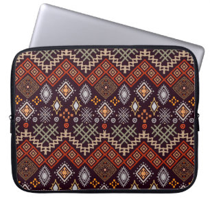 Tribal Art boho nahtloses Muster Laptopschutzhülle