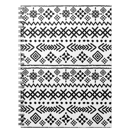 Tribal Art boho nahtloses Muster Notizblock (Vorderseite)