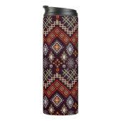 Tribal Art boho nahtloses Muster Thermosbecher (Nach rechts gedreht)