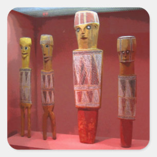 Tribal Art CB Quadratischer Aufkleber
