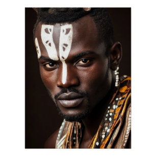 Tribal Art für einen Afrikaner Poster