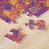 Tribal Art Hippie Boho Lila Orange Yellow Native Puzzle (Seite)