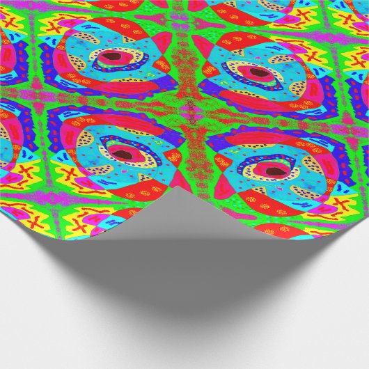 Tribal Art inspiriert Design Aborigine Geschenkpapier (Ecke)