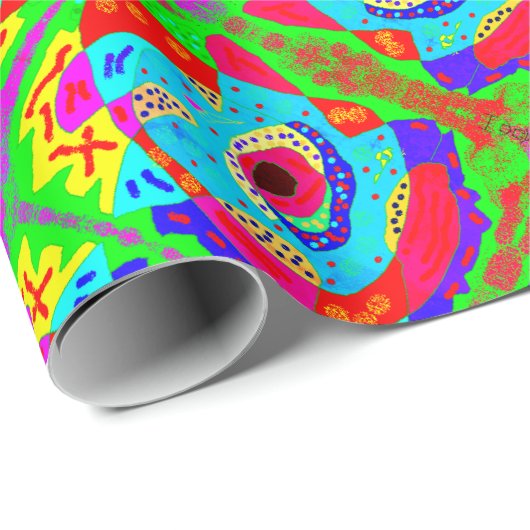 Tribal Art inspiriert Design Aborigine Geschenkpapier (Rolleneckpunkt)