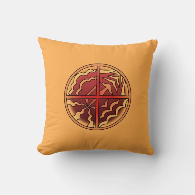 Tribal Art Pillow First Nations Art Pillows Kissen (Vorderseite)