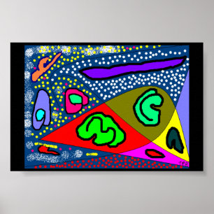 Tribal Art Poster in verschiedenen Farben schwarz