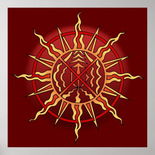 Tribal Art Poster Native Spiritual Print Poster (Vorne)