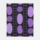 Tribal Art Rock Pattern Black Purple Fleecedecke (Vorderseite)
