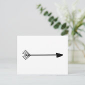 Tribal Art Single Black Arrow Trendy Designs Postkarte (Stehend Vorderseite)