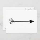 Tribal Art Single Black Arrow Trendy Designs Postkarte (Vorne/Hinten)