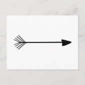 Tribal Art Single Black Arrow Trendy Designs Postkarte (Vorderseite)